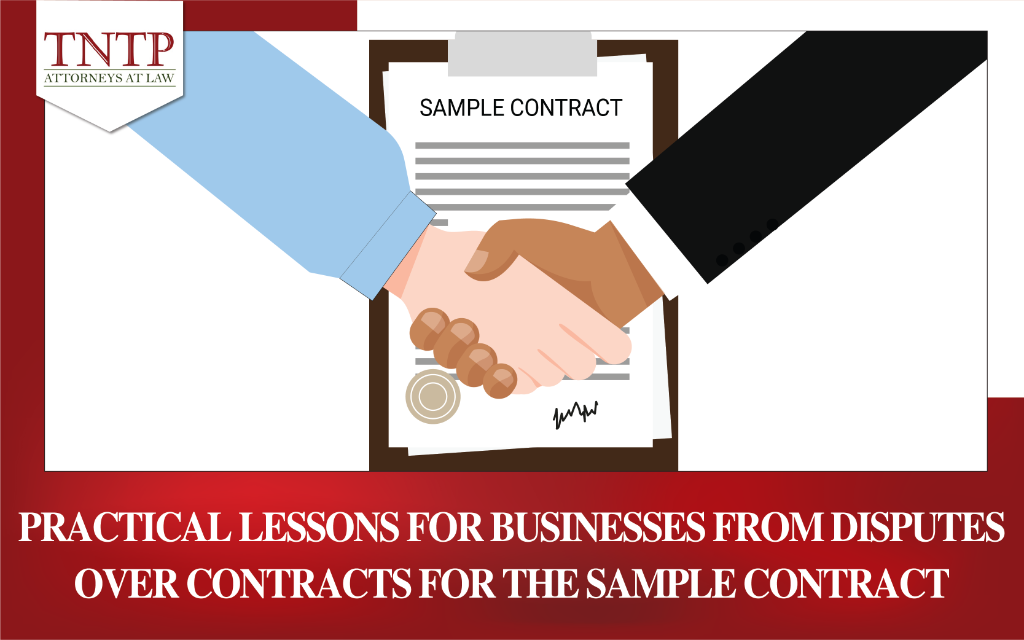 disputes over contracts for the sample contracts