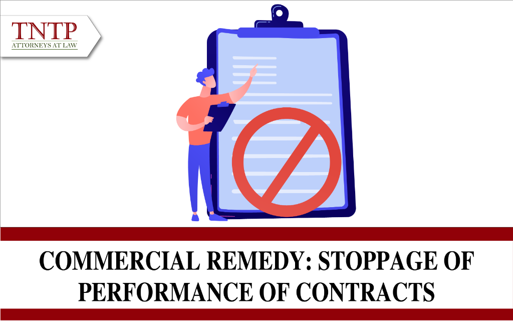Commercial remedy Stoppage of performance of contracts