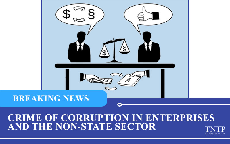 Crime of corruption in enterprises and the non-state sector