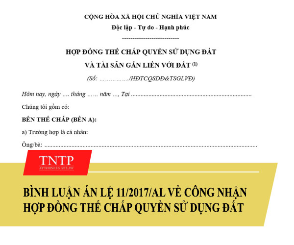 Bình luận Án lệ số 11/2017/AL