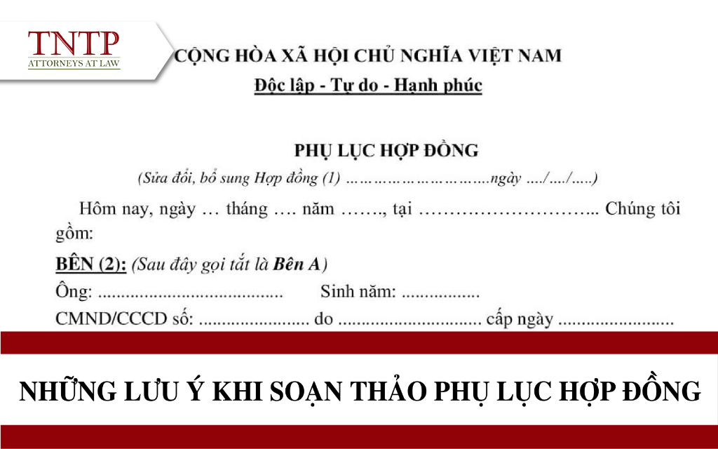 soạn thảo phụ lục hợp đồng