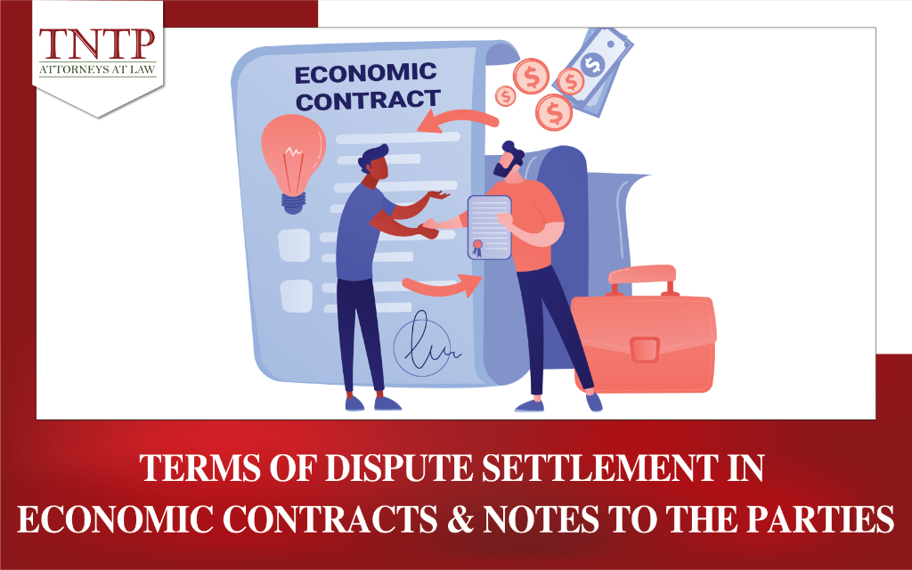 terms of dispute settlement in economic contracts