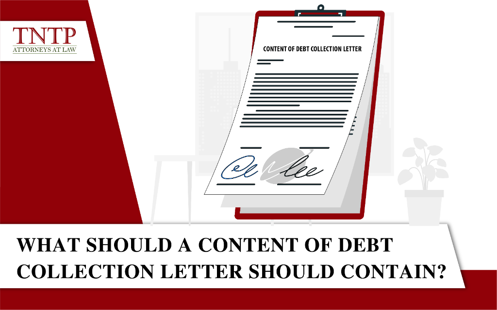 What should a content of debt collection letter should contain?