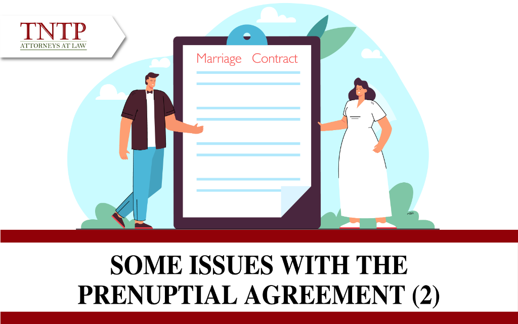 Some issues with the prenuptial agreement (part 2)