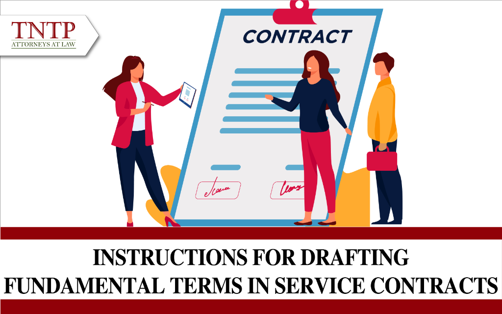 Instructions for drafting fundamental terms in service contracts