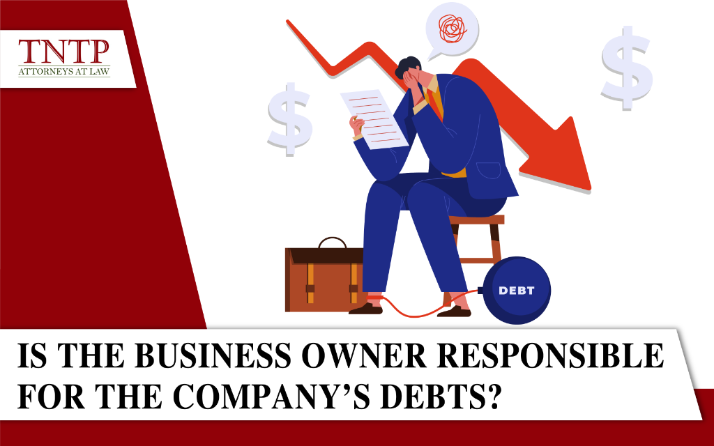 Is the business owner responsible for the company's debts