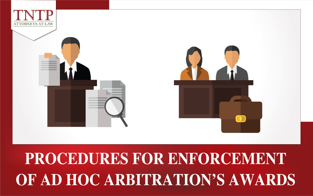 Procedures for enforcement of ad hoc arbitration awards