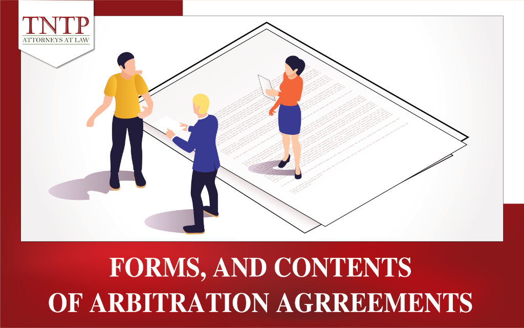 The form and content of arbitration agreement