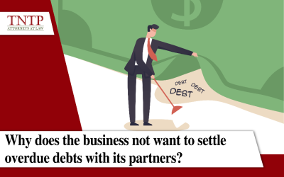 Why does the business not want to settle overdue debts with its partners?