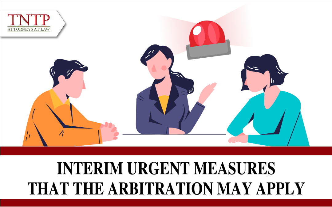 Interim urgent measures that the arbitrator may apply